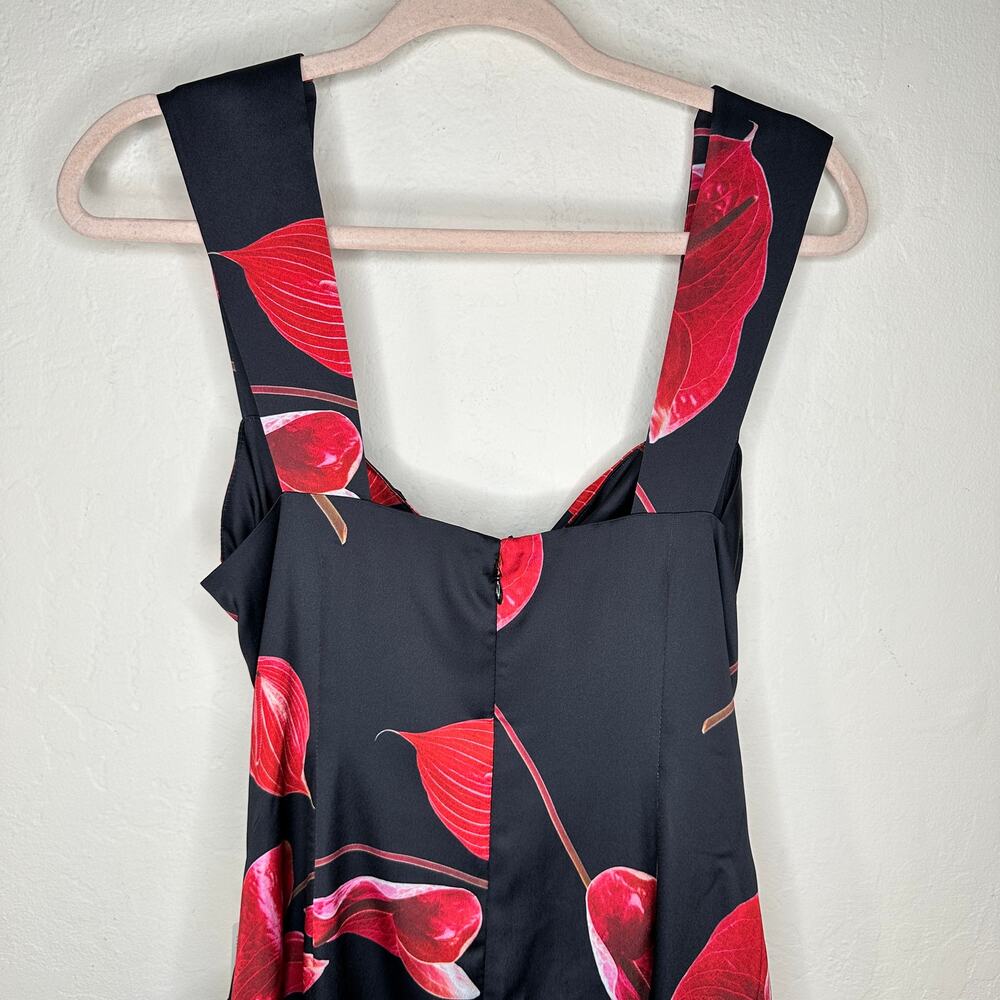 NWT Anthropologie Wolf Gang Merci Sleeveless Noir Anthurium Cutout Maxi Dress XL - Picture 11 of 15